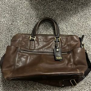 TUMI BRIEFCASE!! Brown leather!
